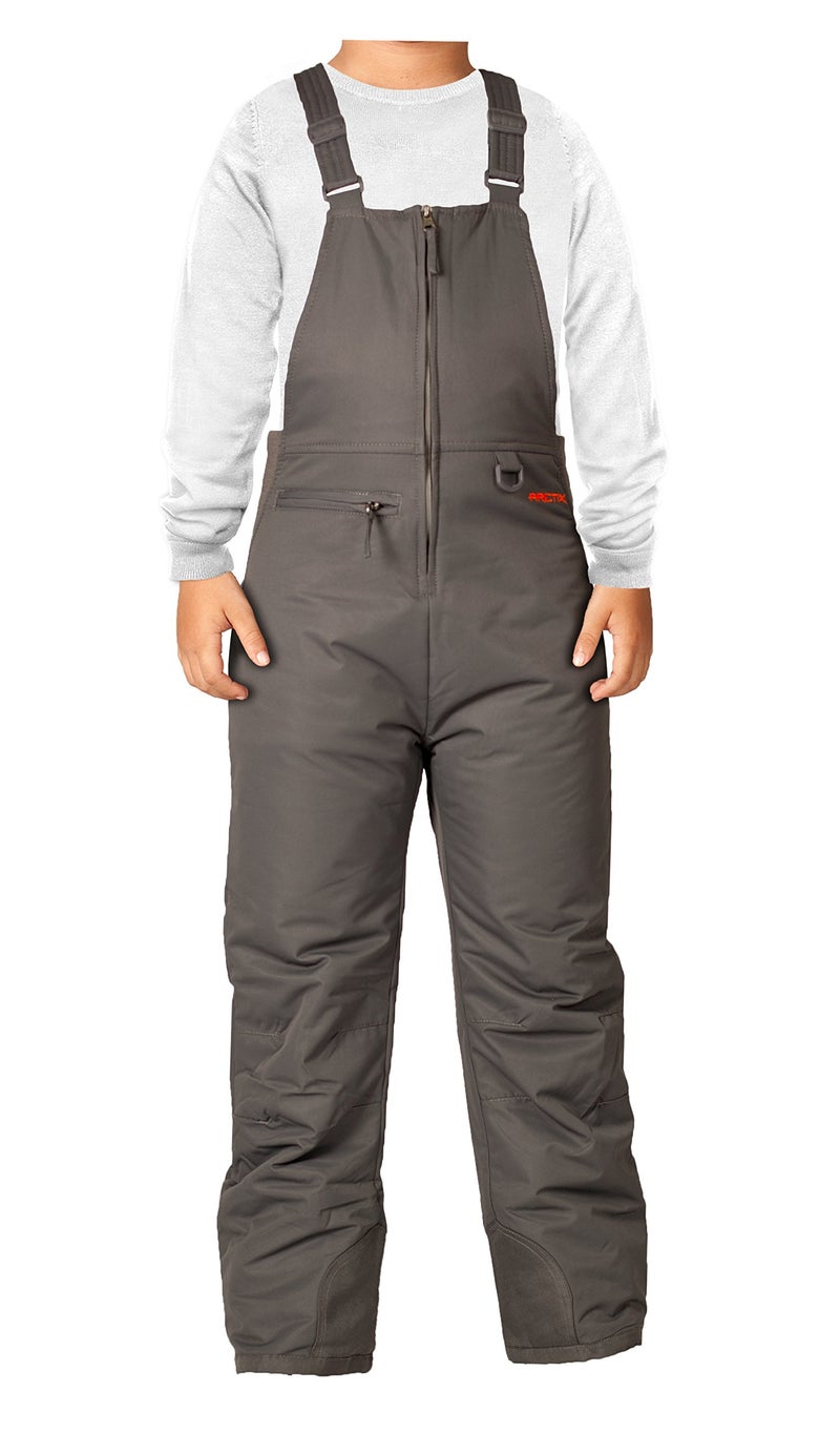Arctix Kids Insulated Snow Bib Overalls, Charcoal, X-Large - Image 4